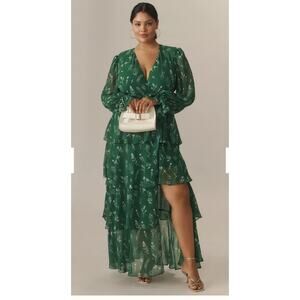 Anthropologie Hutch Ling Sleeve Wrap Maxi Dress 2x NWT